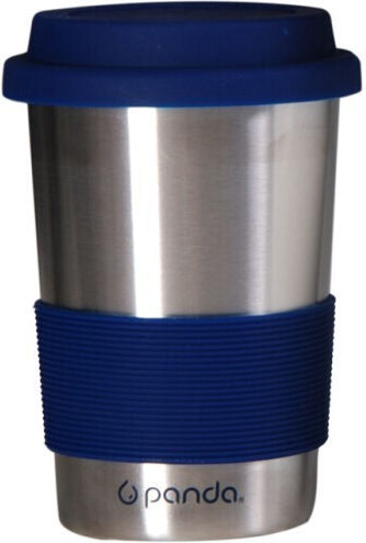 Panda Glass Thermos Stainless Steel 360ml Brown