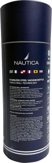 Nautica Glass Thermos Stainless Steel 600ml Blue