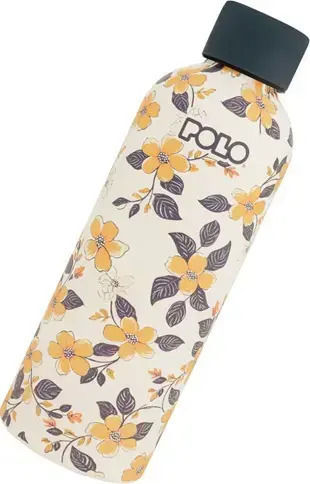 Polo Stainless Steel Thermos Bottle BPA Free 500ml Blossom with Straw