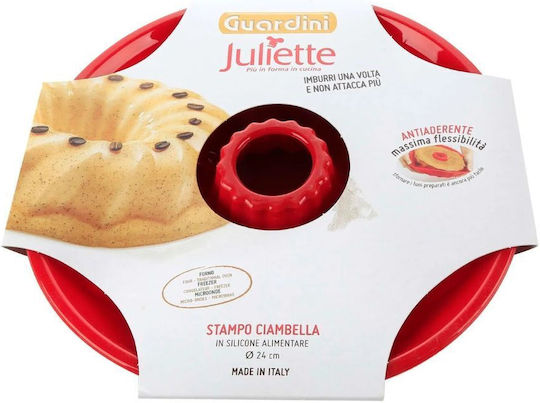 Guardini Juliette Silicone Cake Mold Ciambella Ø24cm Red Made In Italy