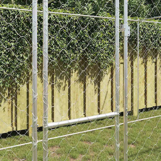 vidaXL Parc Metalic Pentru Câini 800x200x200 cm Argintiu