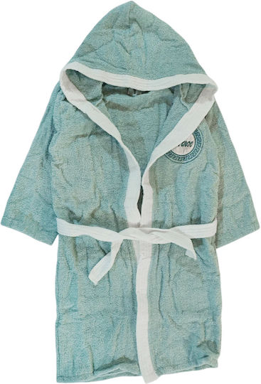 Minilori Baby Kids Bathrobe Green with Hood