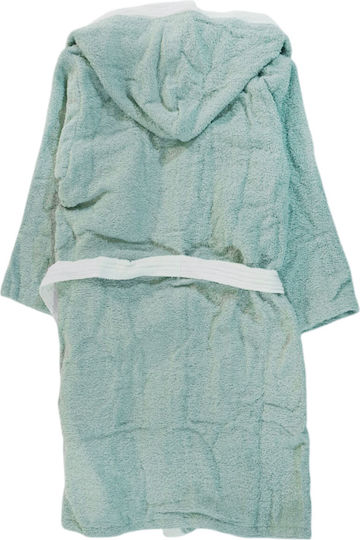Minilori Baby Kinderbademantel Grünes mit Kapuzen-