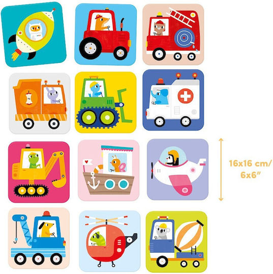 Επιτραπέζιο Παιχνίδι Memo Vehicles 2+ Ετών (EN) Banana Panda