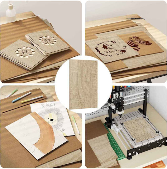 Vidaxl Holzhandwerksdekoration 50 Stück Sonoma Eiche 40 X 60 X 0.3 cm