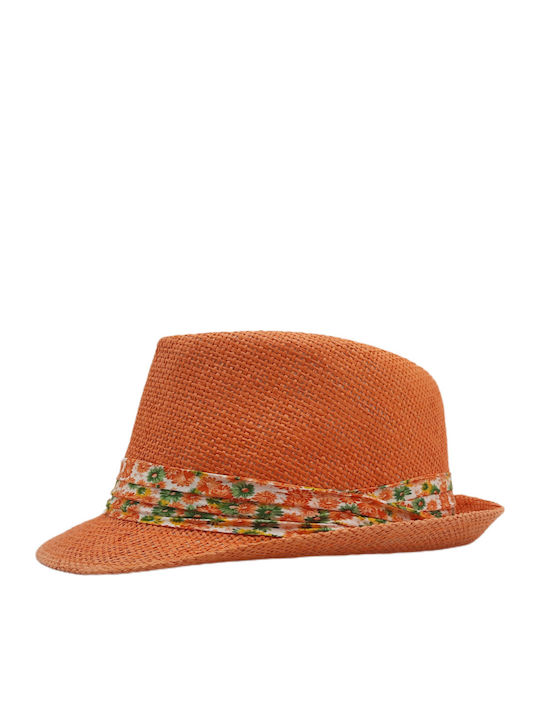 Brims and Trims Women's Fedora Hat Orange