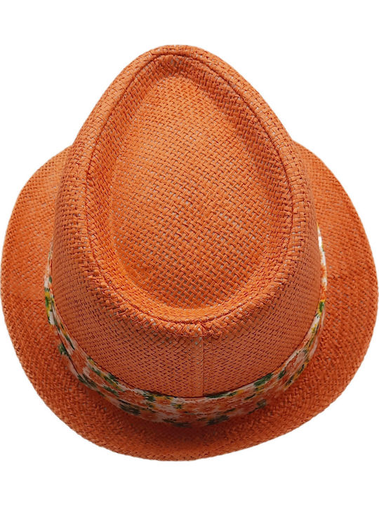 Brims and Trims Women's Fedora Hat Orange