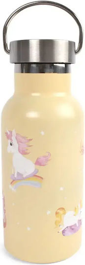 Filibabba Stainless Steel Kids Water Bottle Unicorns Grey