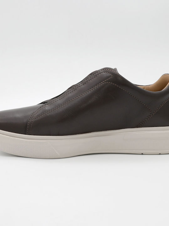Leder Herren Slip-Ons Braun
