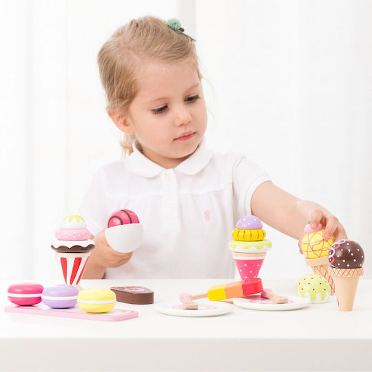New Classic Toys Set Eiscreme aus Hölzern für 2+ Jahre 20 Stück