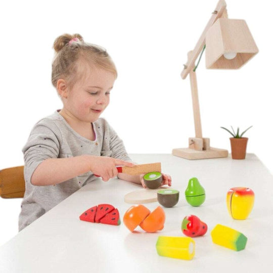 New Classic Toys Σετ Φρούτων σε Καλάθι από Ξύλο για 2+ Ετών 20τμχ