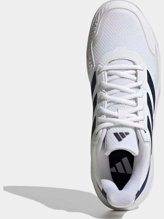 adidas Courtjam Control 3 Ftwr Ανδρικά Παπούτσια Τένις Λευκά