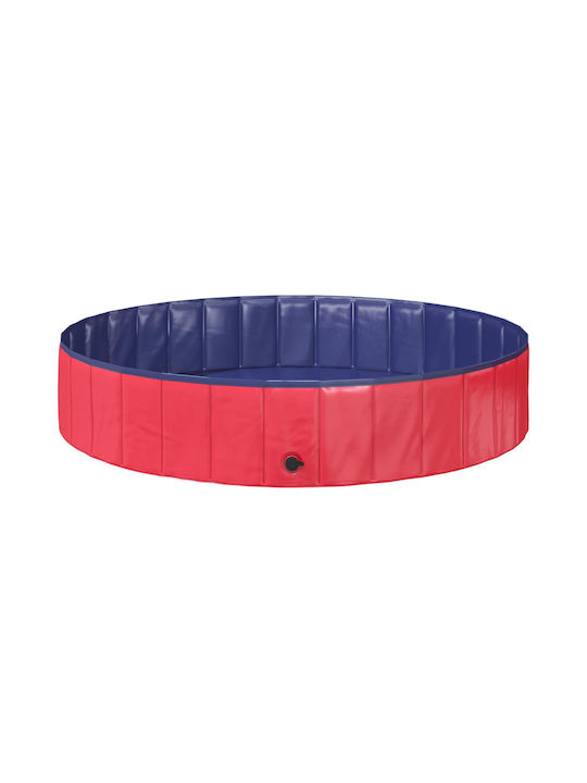 vidaXL Dog Pool 160cm Red 1 Piece