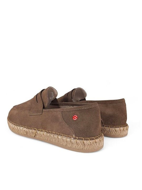 Suede Men's Espadrilles in Brown Colour
