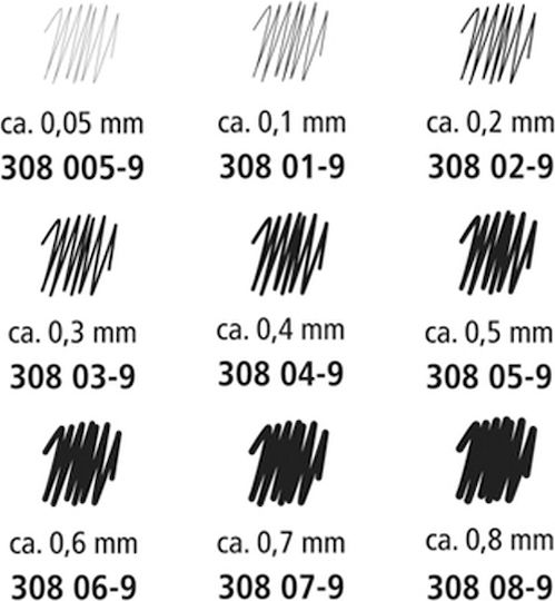 Ραπιδογραφος Μιας Χρησης 0.5mm Staedtler Μαυρο 308 05-9 Συσκ-10τεμ