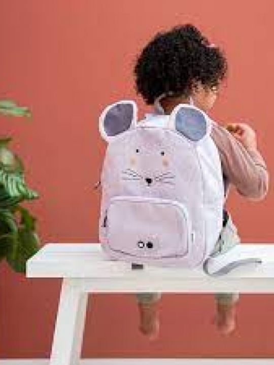 Trixie Mrs Mouse School Bag Backpack Kindergarten Gray