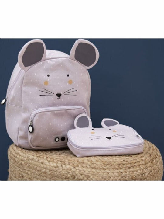 Trixie Mrs Mouse School Bag Backpack Kindergarten Gray
