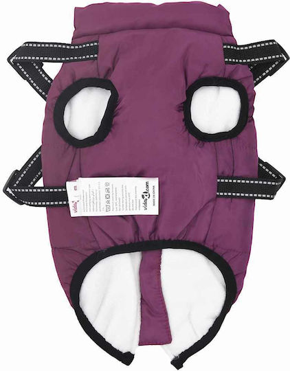 vidaXL Purple Fleece / Waterproof Dog Coat Small
