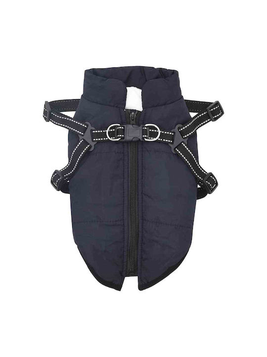 vidaXL Μπουφάν Σκύλου Fleece / Αδιάβροχο Μπλε Medium