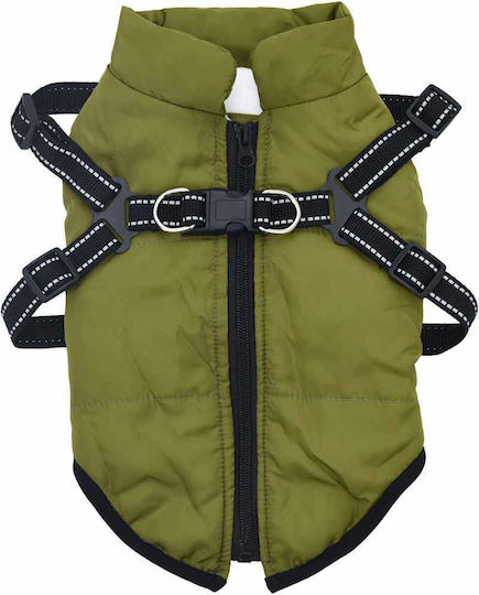 vidaXL Green Fleece / Waterproof Dog Coat XXLarge