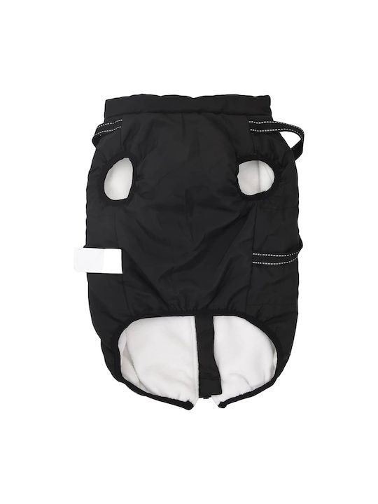 vidaXL Black Fleece / Waterproof Dog Coat XXXXLarge