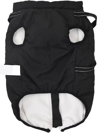 vidaXL Black Fleece / Waterproof Dog Coat XXXXLarge