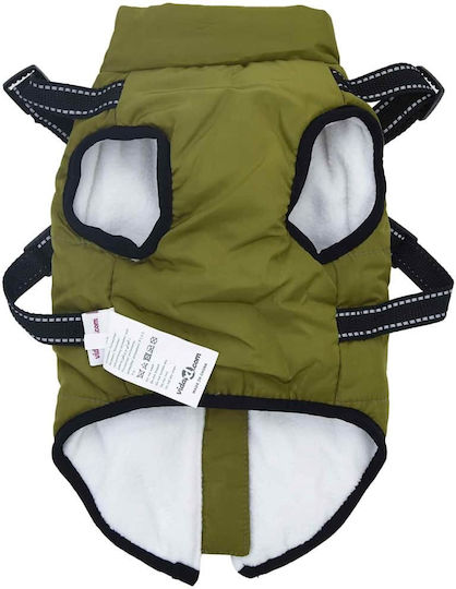 vidaXL Green Fleece / Waterproof Dog Coat XXLarge