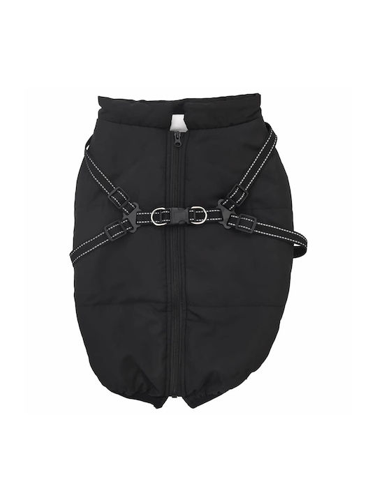 vidaXL Black Fleece / Waterproof Dog Coat XXXXLarge