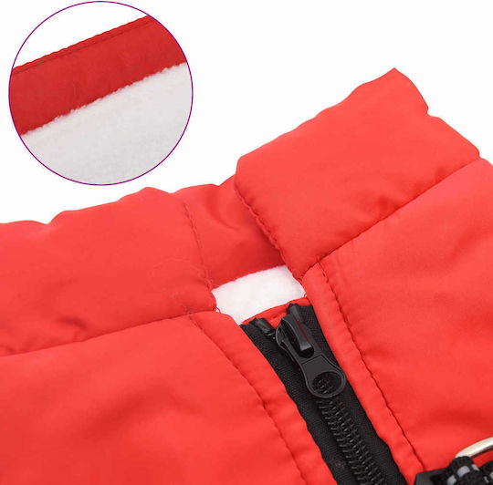 vidaXL Hundemantel Fleece / Wasserdicht Rot XLarge