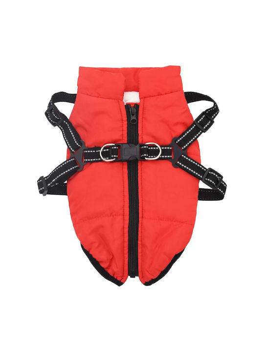 vidaXL Red Fleece / Waterproof Dog Coat XLarge