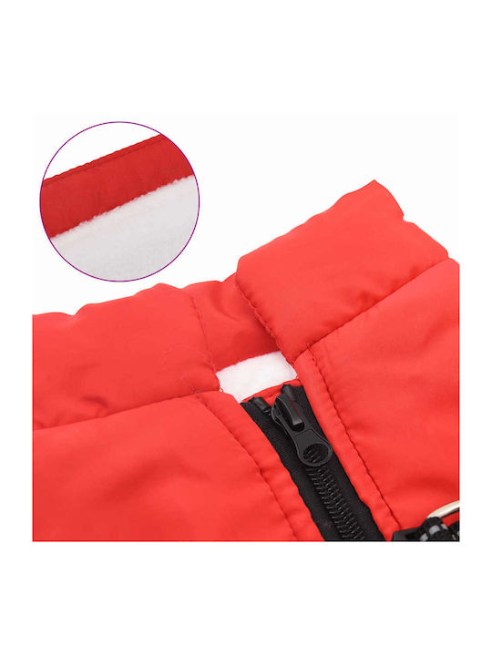 vidaXL Red Fleece / Waterproof Dog Coat XXLarge