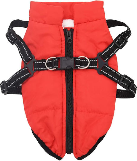 vidaXL Red Fleece / Waterproof Dog Coat XXLarge