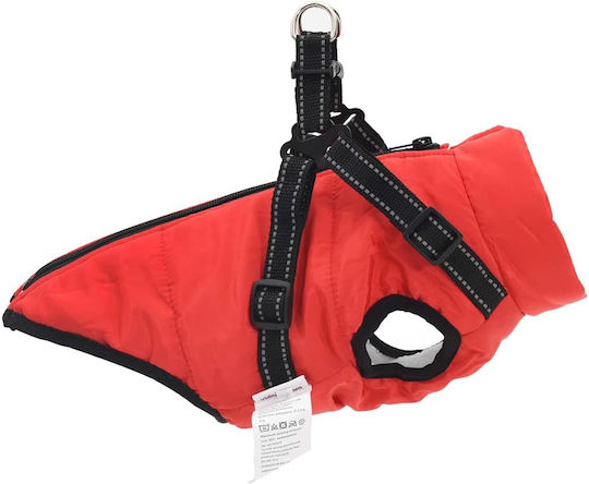 vidaXL Red Fleece / Waterproof Dog Coat XXLarge
