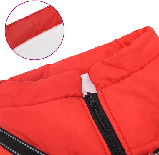vidaXL Red Fleece / Waterproof Dog Coat XXXLarge