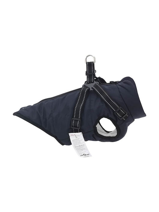 vidaXL Haine pentru câini Fleece / Impermeabil Albastru XLarge