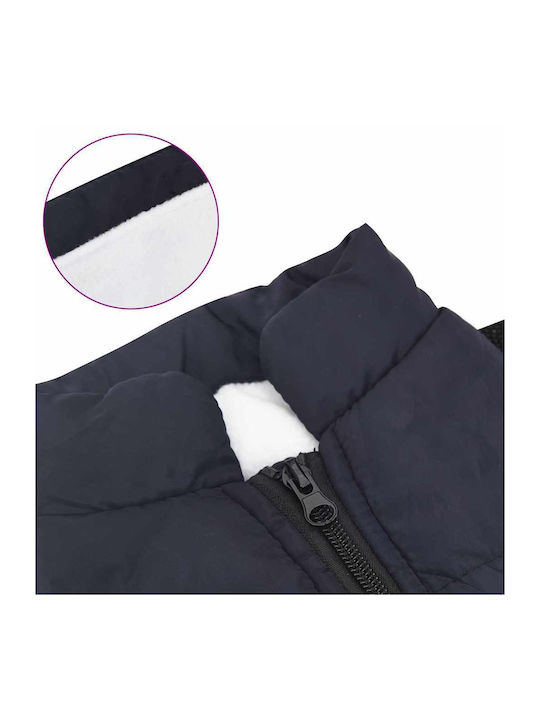 vidaXL Μπουφάν Σκύλου Fleece / Αδιάβροχο Μπλε Large