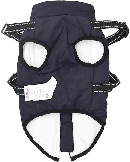vidaXL Blue Fleece / Waterproof Dog Coat Large