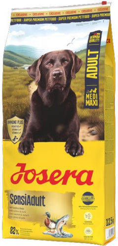 Josera Sensi Adult 12.5kg Ξηρά Τροφή χωρίς Σιτηρά & Γλουτένη για Ενήλικους Σκύλους με Πάπια, Κρέας, Τόνο, Σολομό, Πουλερικά, Πατάτες και Ρύζι