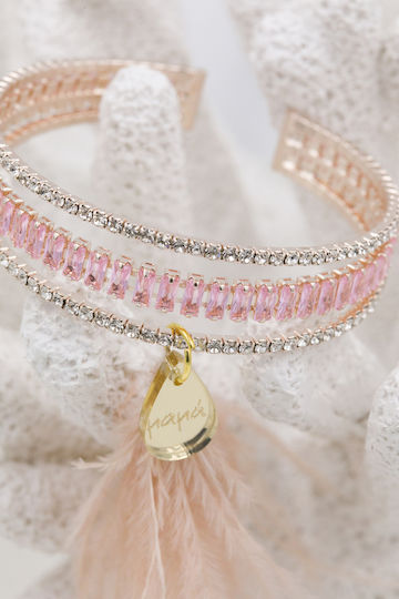 Kymi Christening Charm Pink Bracelets 2 Pieces MN327-26