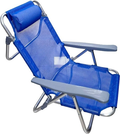 Folding Beach Chair Light Blue Lines Waterproof