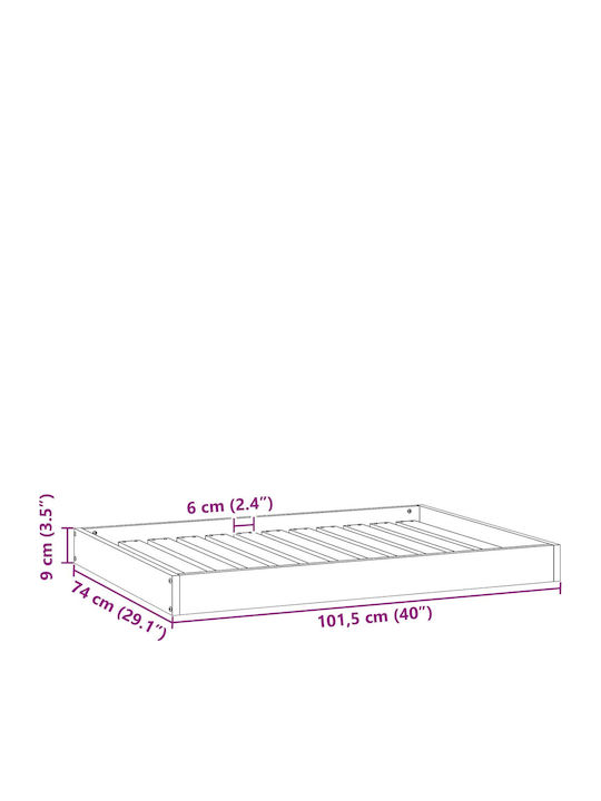 vidaXL Dog Bed Sofa Brown 101.5x74cm