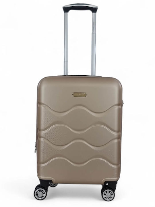 Greenwich Polo Club Cabin Hard Travel Suitcase Gold with 4 Wheels Height 55cm