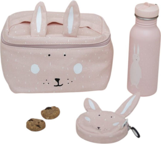 Trixie Mrs. Rabbit Σχολικό Τσαντάκι Φαγητού Χειρός 3lt Ροζ 21x15x17εκ.