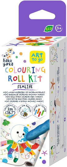 Drawing Roll Kit By Numbers 2 M Includes 4 Wax Colored Pencils Underwater Haku Yoka