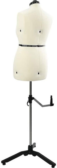 Vidaxl Adjustable Dress Form Female Cream M Velvet