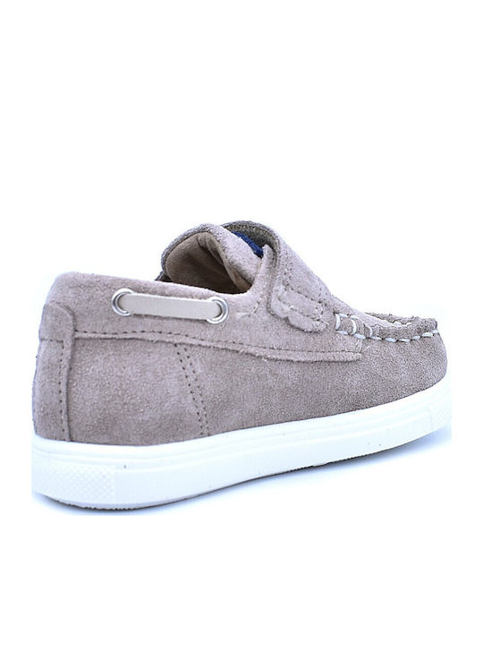 Anatomic Leather Kids Loafers & Moccasins with Hoop & Loop Closure Beige