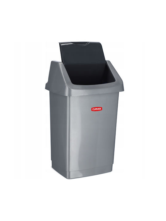 Curver Πλαστικό Καλάθι 15lt Ασημί 23.5x23.5x28cm