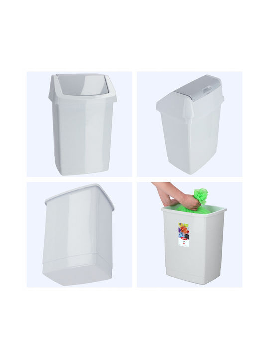 Curver Office Plastic Waste Bin 25lt Gray 26.5x50.5x32.5cm
