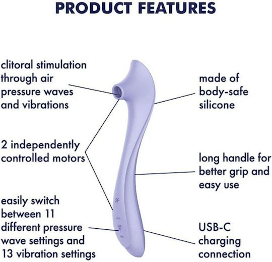 Satisfyer Lover Vibrator & Air Κλειτοριδικός Δονητής Λιλά