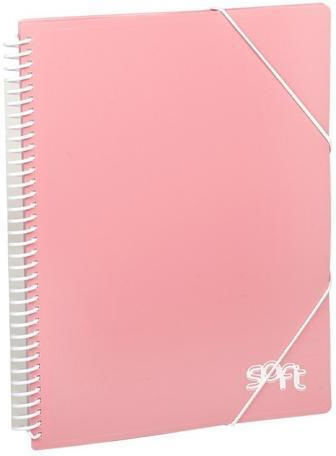 Carchivo Spiral Display Book Soft A4 30 Plastic Sleeves Pink Carchivo